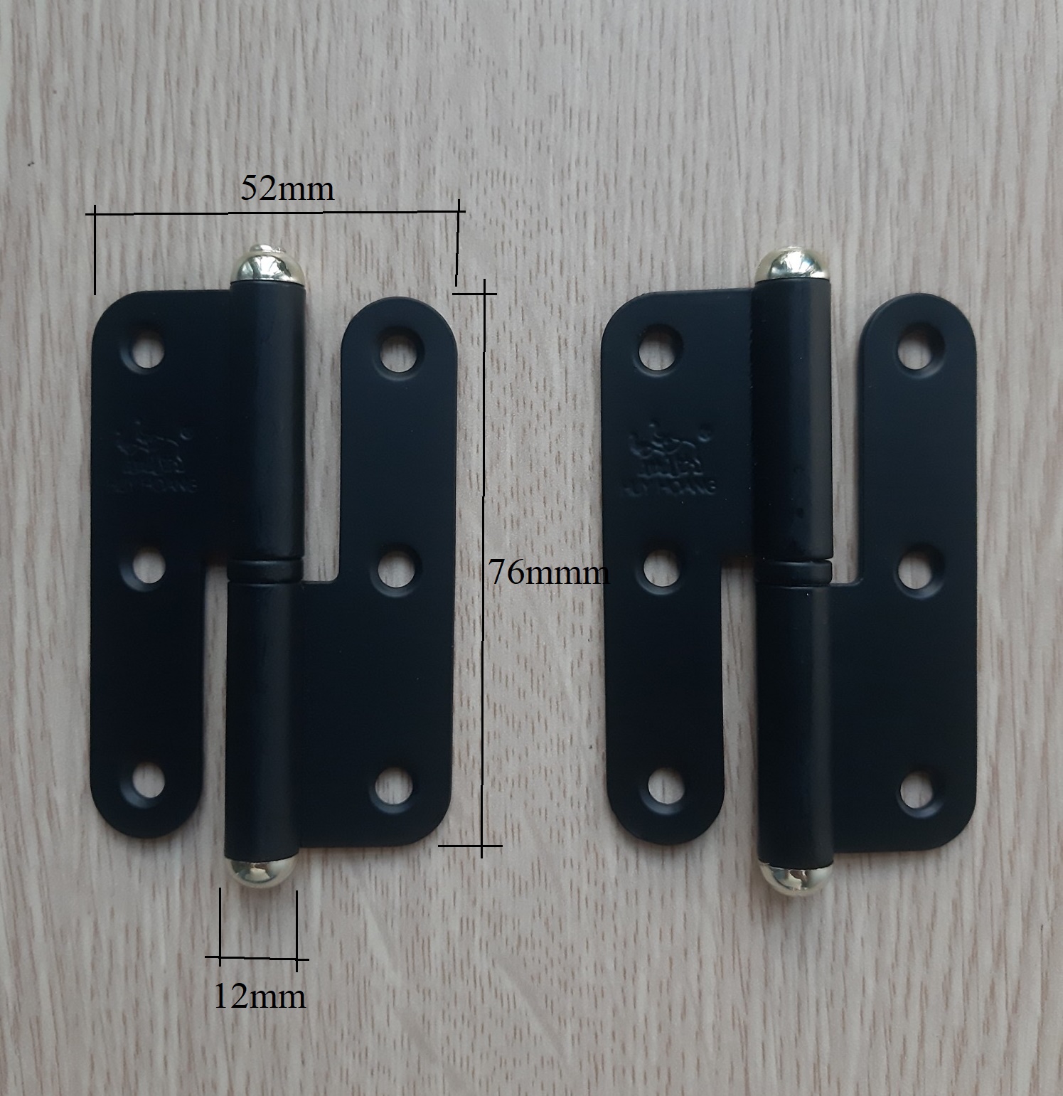 Bản lề cối 01, 03, 04 Trái, Phải - Huy hoàng - Bản lề lá inox 100mm, 125mm hammered - Z - Bản lề âm dương 100mm, 125mm (1 cặp)