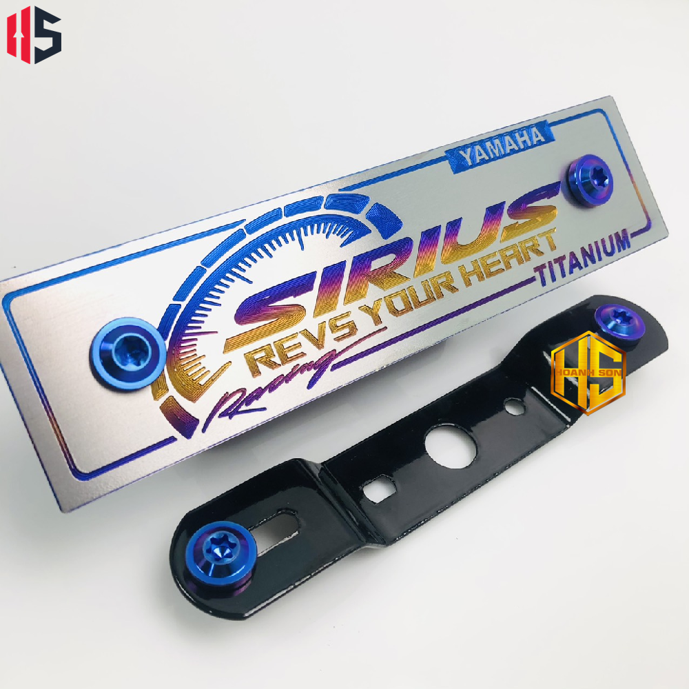 Bảng tên Sirius , bảng tên titan 100% ,  full bộ  ốc titan và pass bảng tên sirus