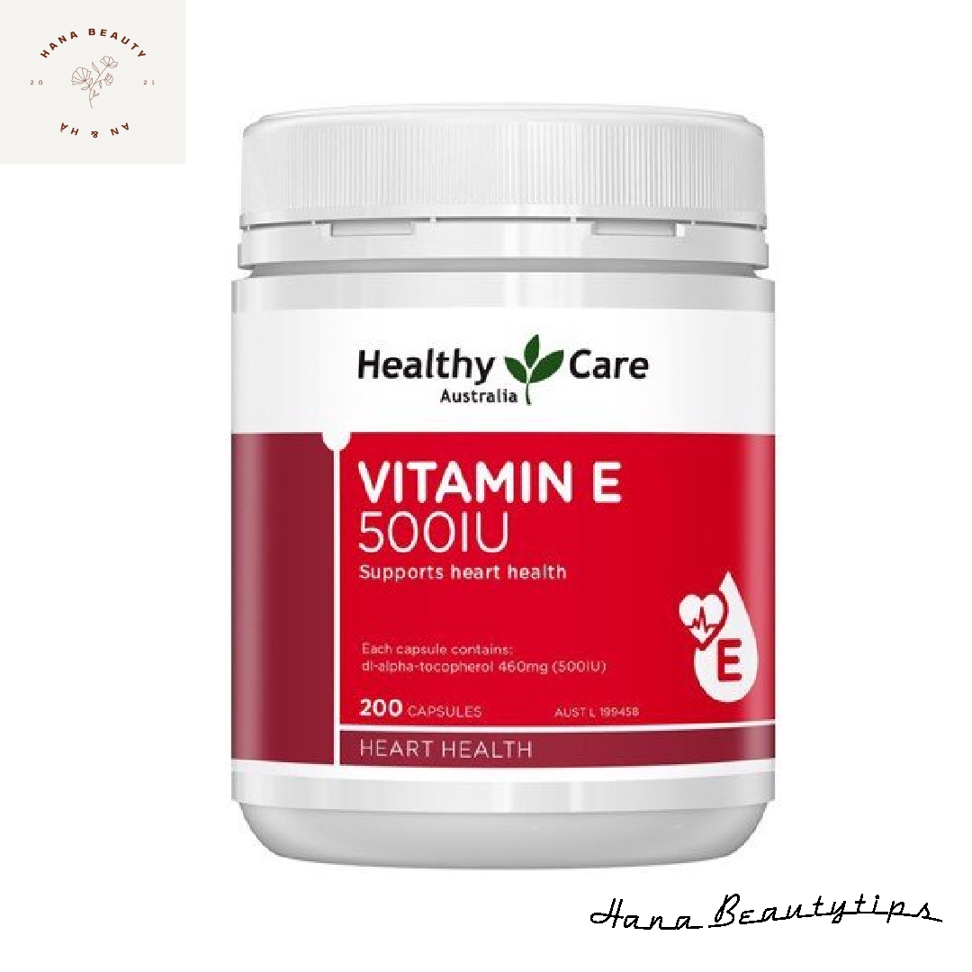 Viên uống bổ sung Vitamin E Healthy Care vitamin E 500iu 200 viên