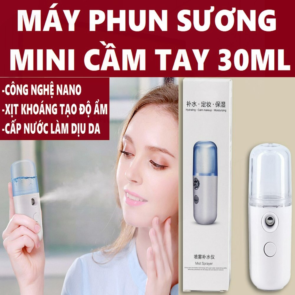 [RẺ VÃI CHƯỞNG] Máy phun sương tạo độ ẩm bình xịt khoáng nano xông chăm sóc cho da mặt cầm tay mini