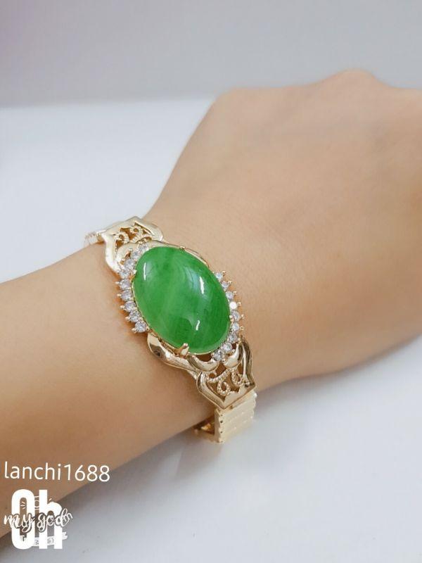 LẮC TAY ĐÍNH ĐÁ CẨM THẠCH MẠ VÀNG 18K