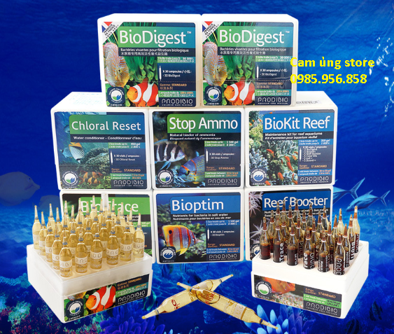 Vi sinh tươi Biodigest Biotim Biotrace stop ammo Reef booster phụ kiện thủy sinh cá cảnh nước mặn và nước ngọt