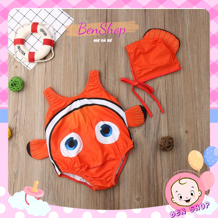 Bộ đồ bơi cá Nemo cực yêu cho bé có kèm nón