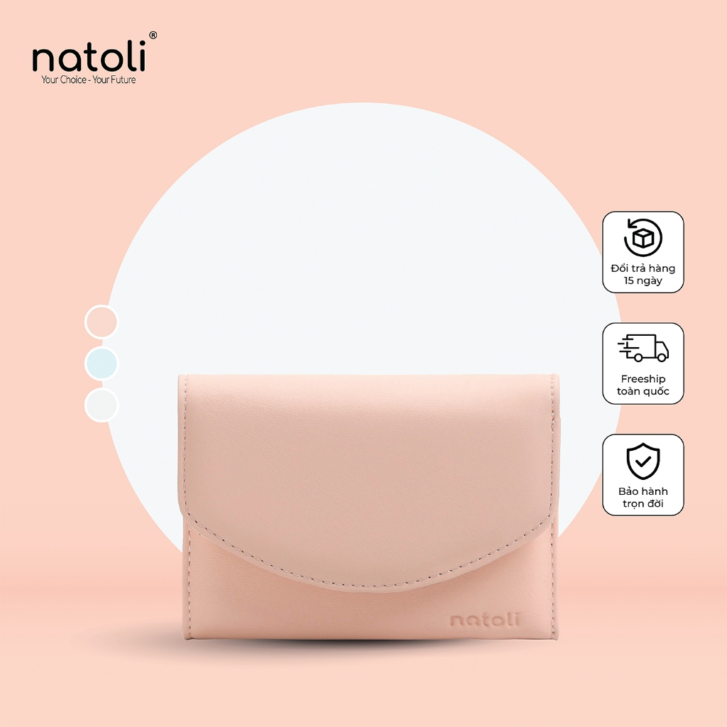 Ví nữ mini thương hiệu NATOLI chất vải canvas nhiều ngăn kháng nước nhỏ gọn BST The Button Wallet V5