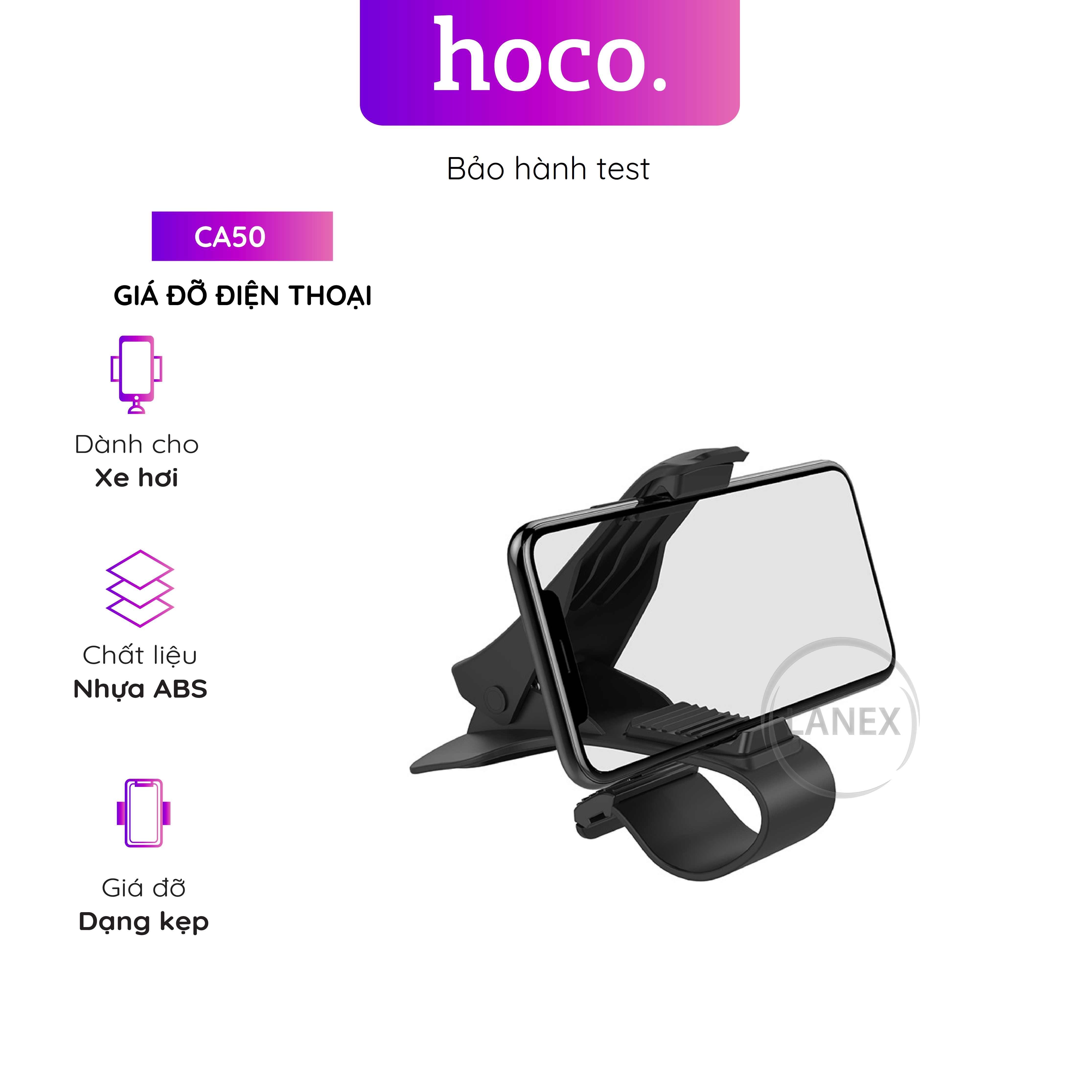 Giá đỡ cho ô tô Hoco CA50 gắn trên bảng điều khiển-Dành cho thiết bị 3.5-7inch
