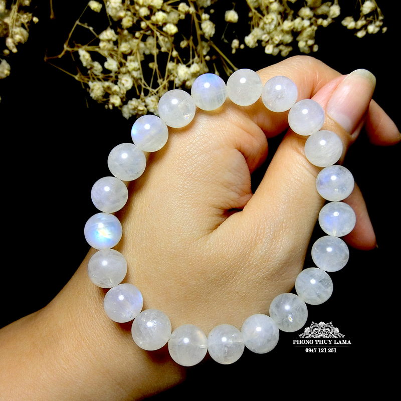 VÒNG TAY ĐÁ MẶT TRĂNG - MOONSTONE 5A 9MM