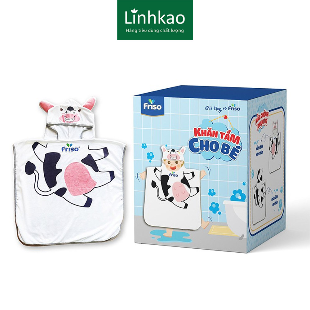 Khăn choàng tắm cotton giữ ấm cho bé quà tặng từ Friso
