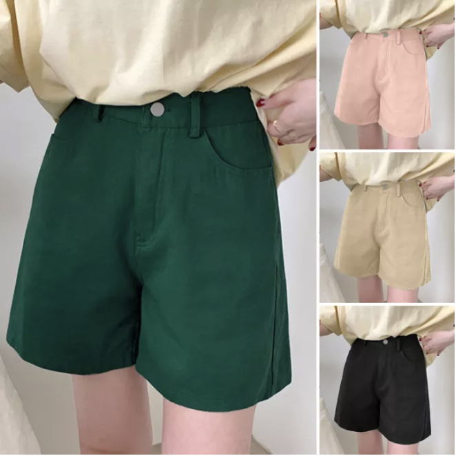 Quần short nữ kaki nhiều màu lưng cao basic dễ phối đồ quần short nữ thời trang giá rẻ DONG PHUONG FASHION