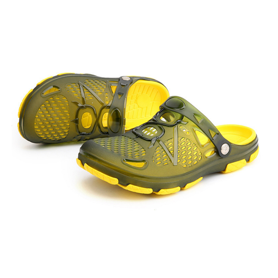 Dép sục nhựa nam sandal đi mưa thể thao quai mềm đế cao su êm chân xẻ rãnh chống trơn trượt thời trang thiết kế lỗ thông hơi chất liệu TPU cao cấp không thấm nước