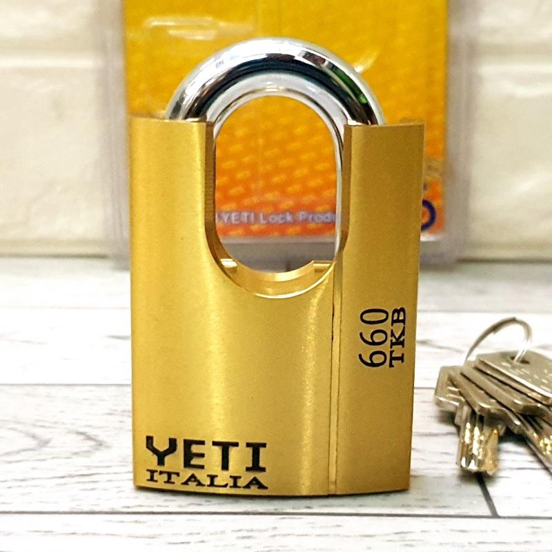 Ổ khóa đồng thau chống cắt yt 60mm logo đen cao cấp