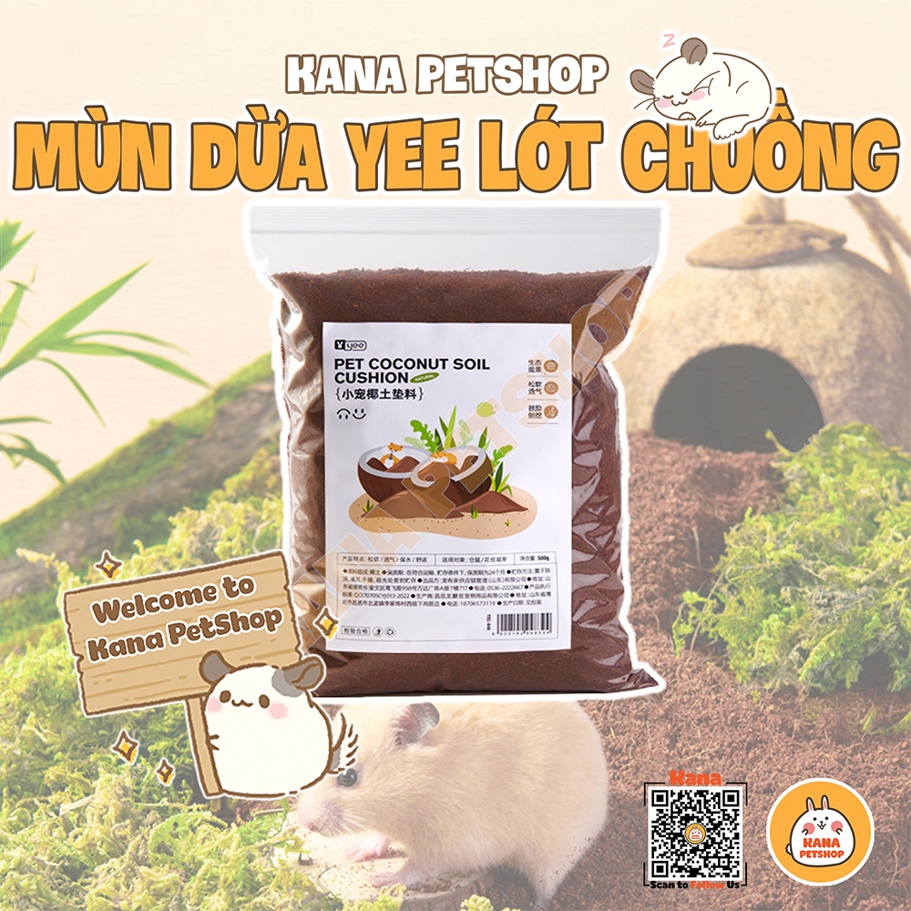 Lót Chuồng Hamster Mùn Dừa Yee FREESHIP Xơ Dừa Lót Ổ Hãng Yee Cho Hamster