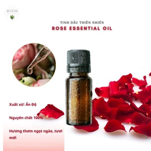 Tinh dầu Hoa Hồng nguyên chất - Tinh dầu thiên nhiên Ấn Độ, tinh dầu thơm phòng
