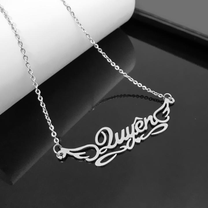 Dây chuyền Inox cao cấp tên QUYÊN - Ý nghĩa, dễ thương