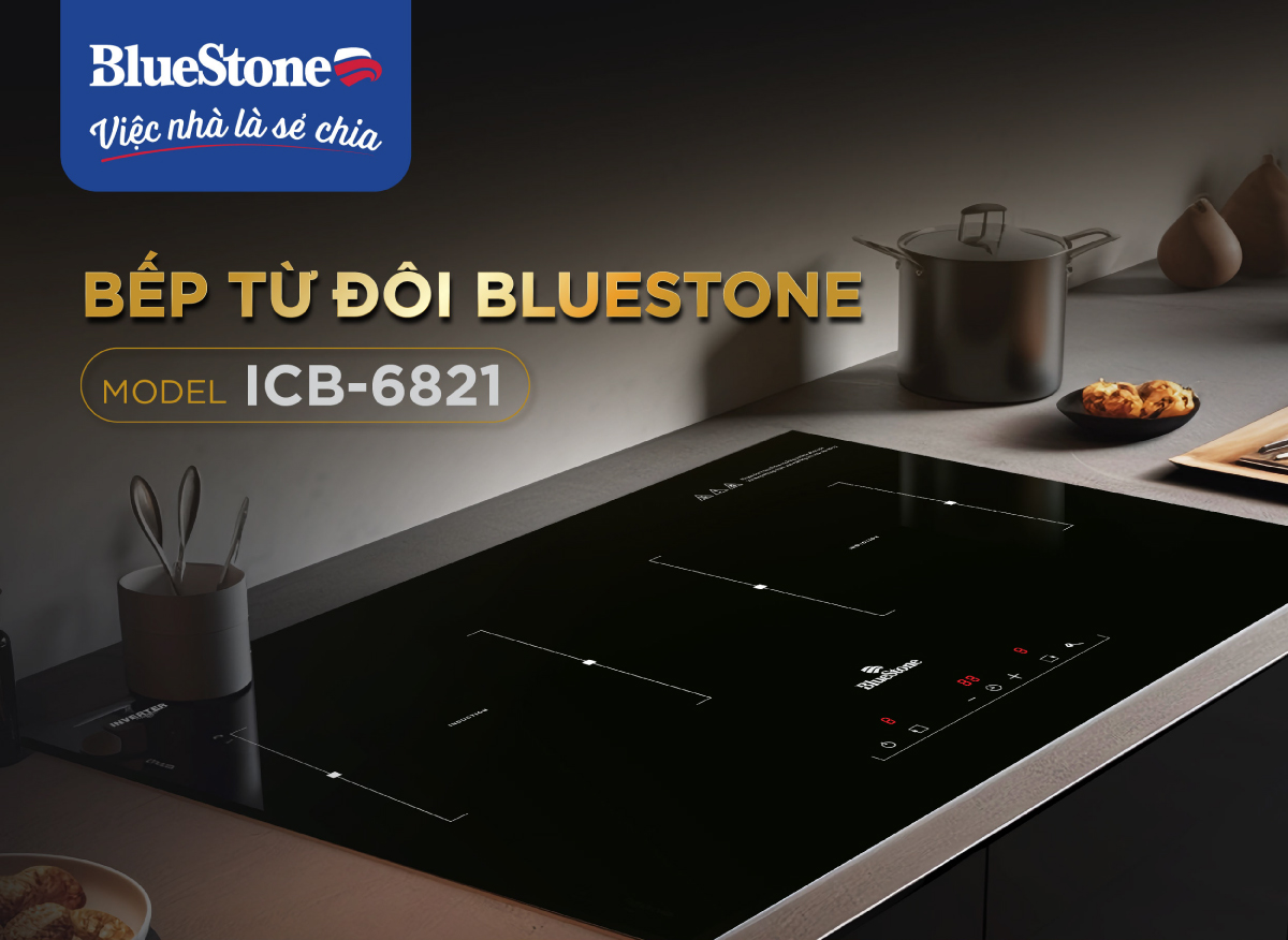[Trả Góp 0%] Bếp Từ Đôi BlueStone ICB-6821 - 4000W - Inverter tiết kiệm điện - [Miễn Phí lắp đặt HCM, HN, Bình Dương, Đăk Lăk, Bắc Ninh, Bắc Giang]