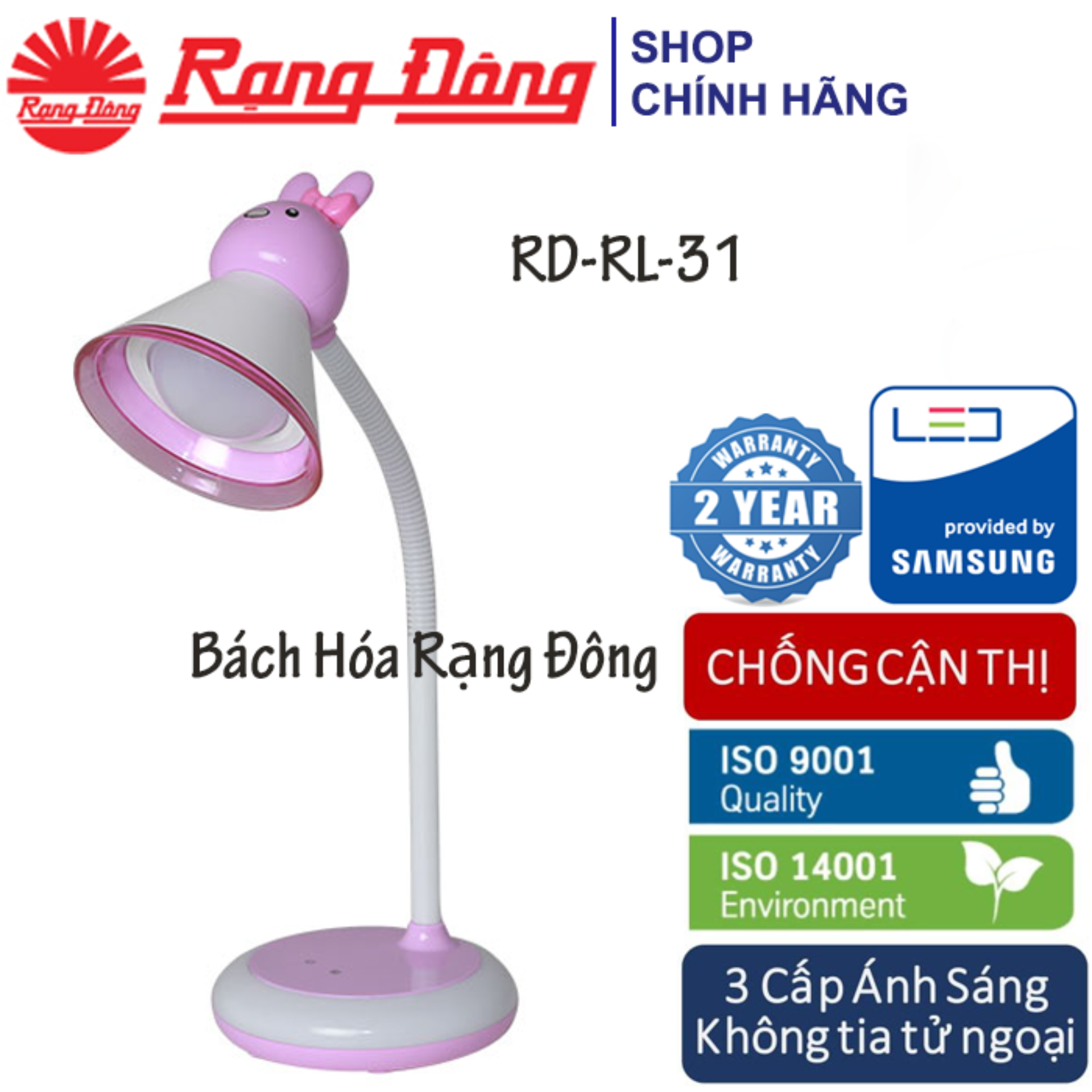 Đèn bàn cảm ứng led rạng đông rl-31.led thay đổi 3 cấp độ sáng, đế đèn sáng 7 màu