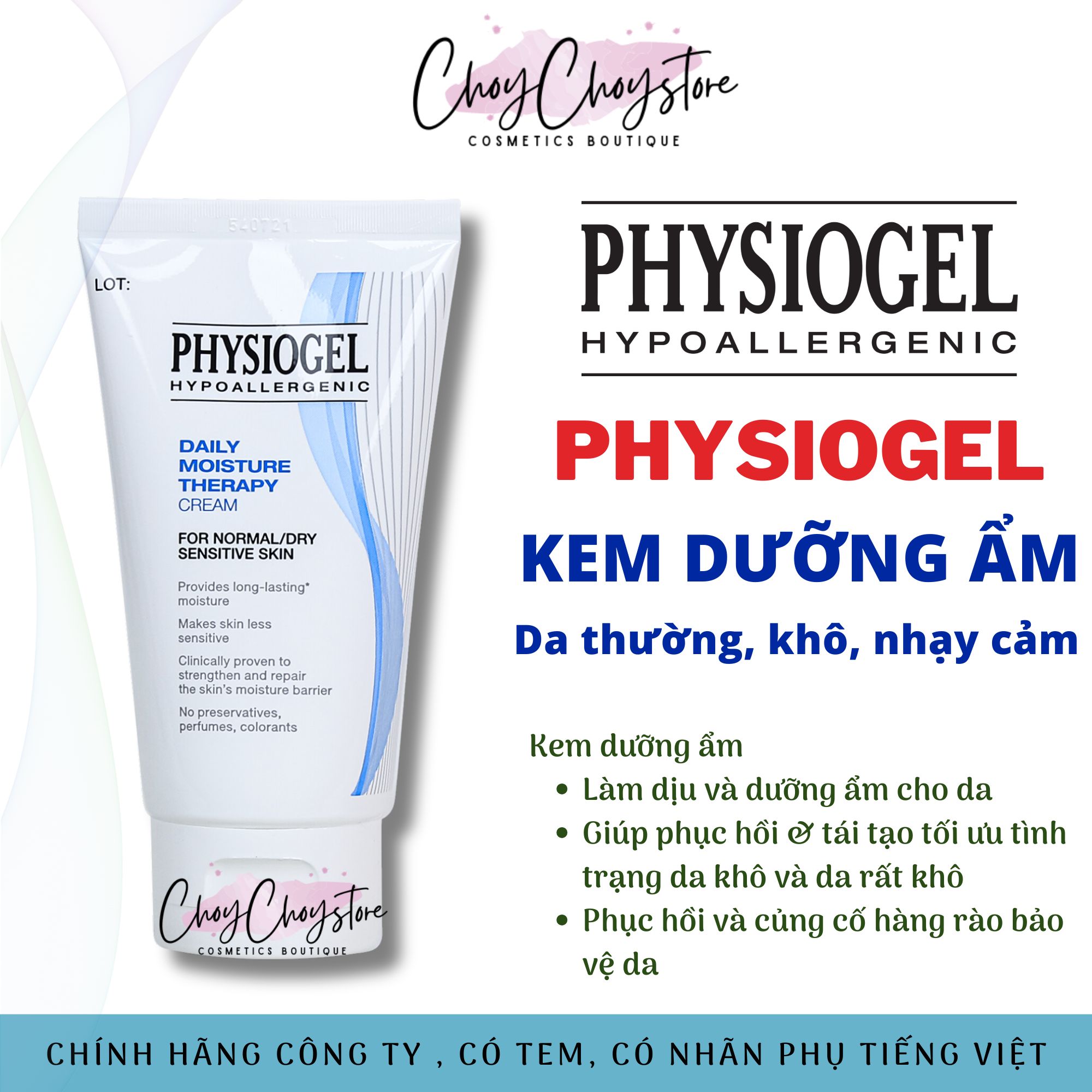 Kem Dưỡng Ẩm Physiogel Daily Moisture Cream 75mL (Hàng Nhập Khẩu)