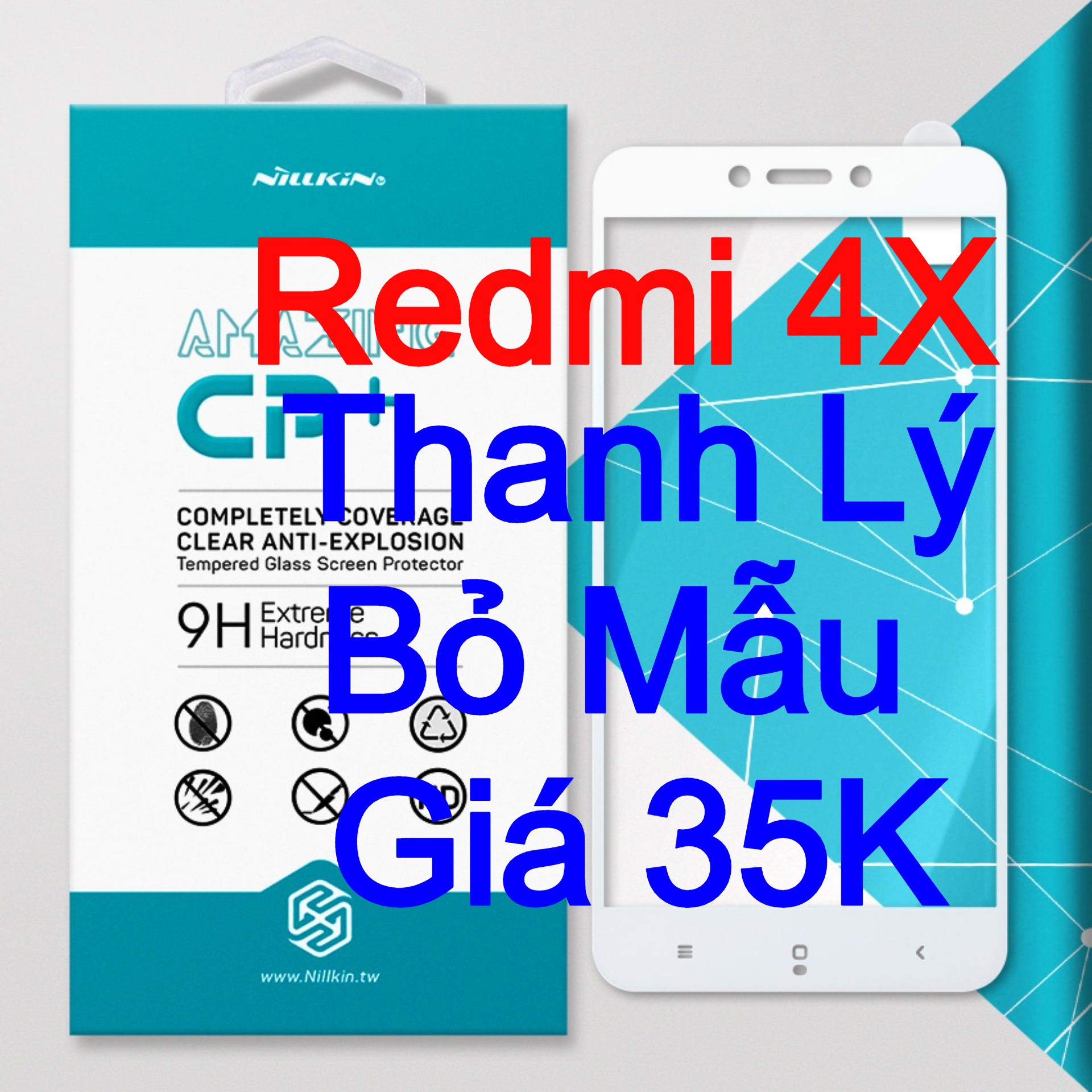 Kính cường lực Xiaomi Redmi 4X hiệu Nillkin.tw Full keo Full MH