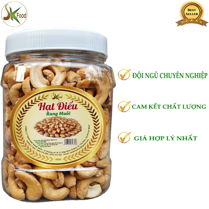 [HCM]Hạt điều bể rang muối chất lượng hiệu SKFOOD - hũ 300G