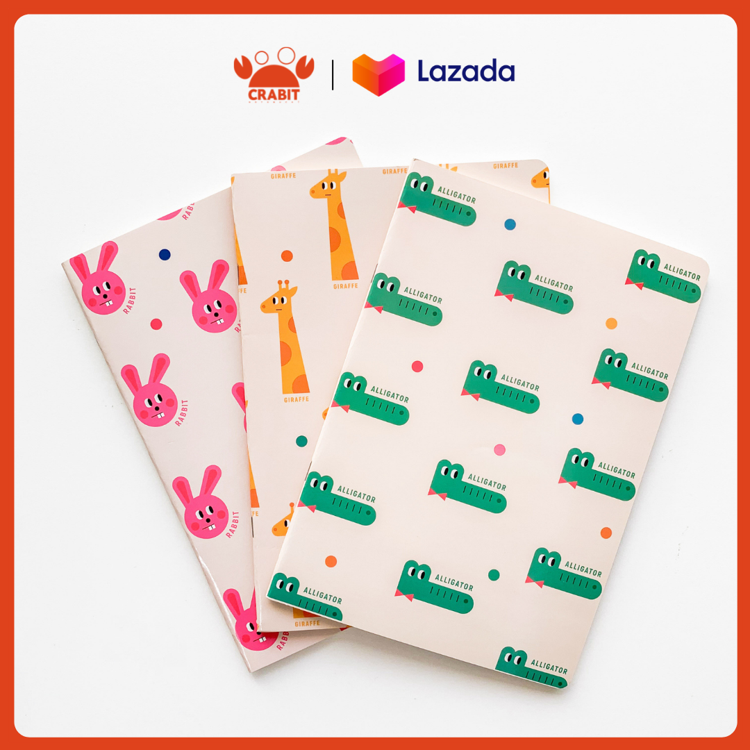 Combo vở kẻ ngang Crabit Zoo - 80 trang