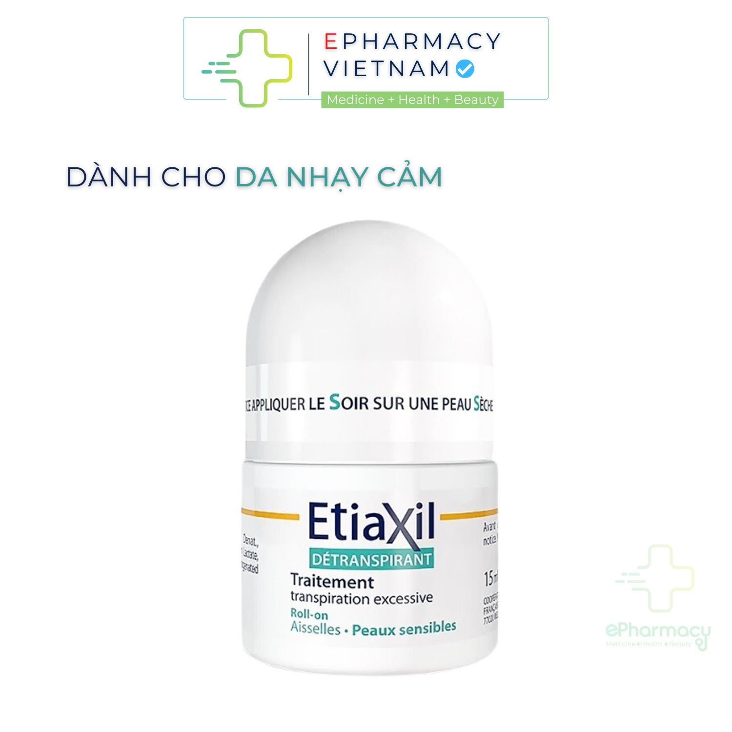  Lăn nách Etiaxil Xanh khử mùi mồ hôi cho da nhạy cảm siêu hiệu quả - Lăn khử mùi Etiaxil Pháp 15ml 
