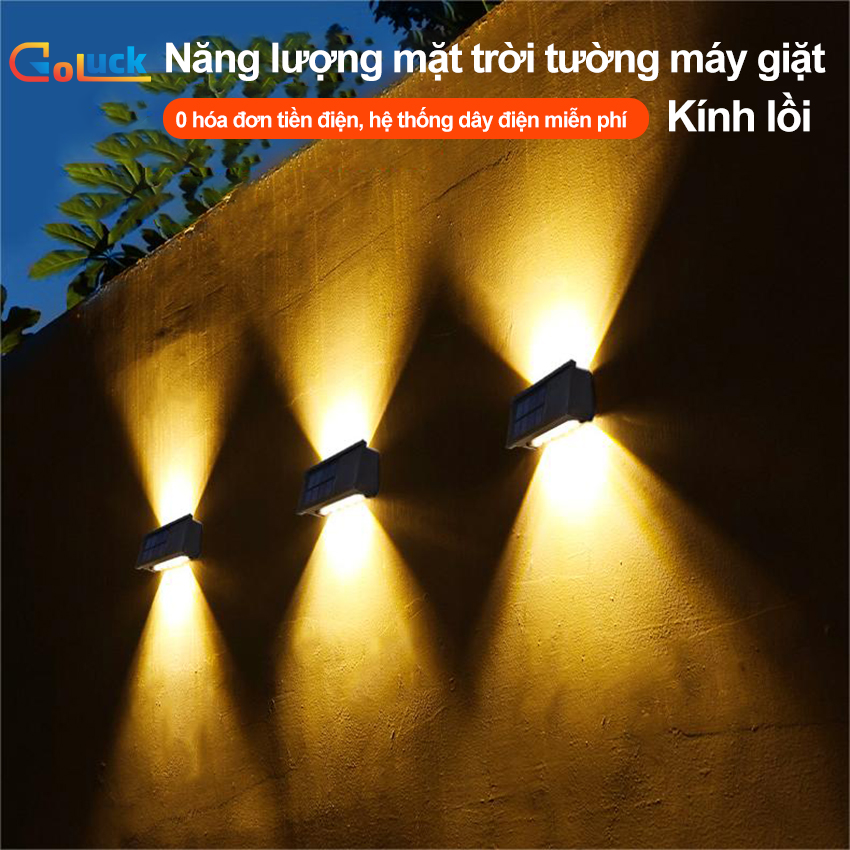 [ Bảo hành 3 tháng ] Đèn tường năng lượng mặt trời LED ngoài trời chống nước theo tiêu chuẩn IP65 Đèn tường sân vườn biệt thự