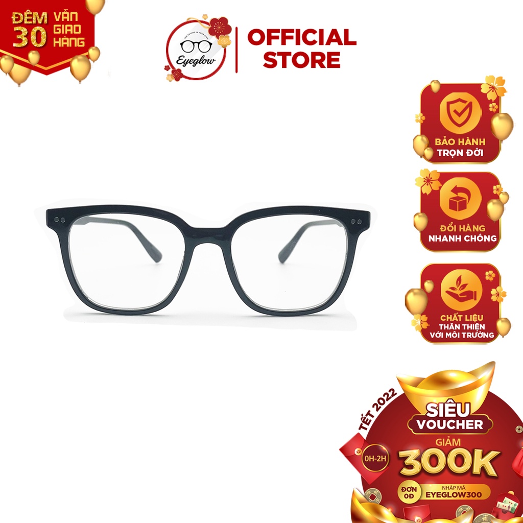 Gọng kính EYEGLOW gọng kính lắp cận loạn cho nam nữ nhựa TR90 dẻo không đau tai phụ kiện thời trang EG3179