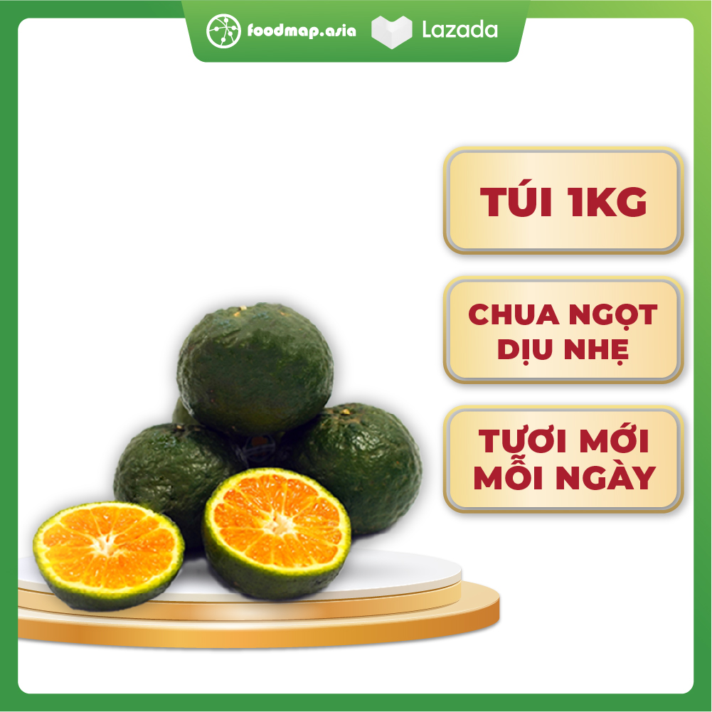 Cam sành vĩnh long - cam vắt nước - túi 1kg - foodmap fruits