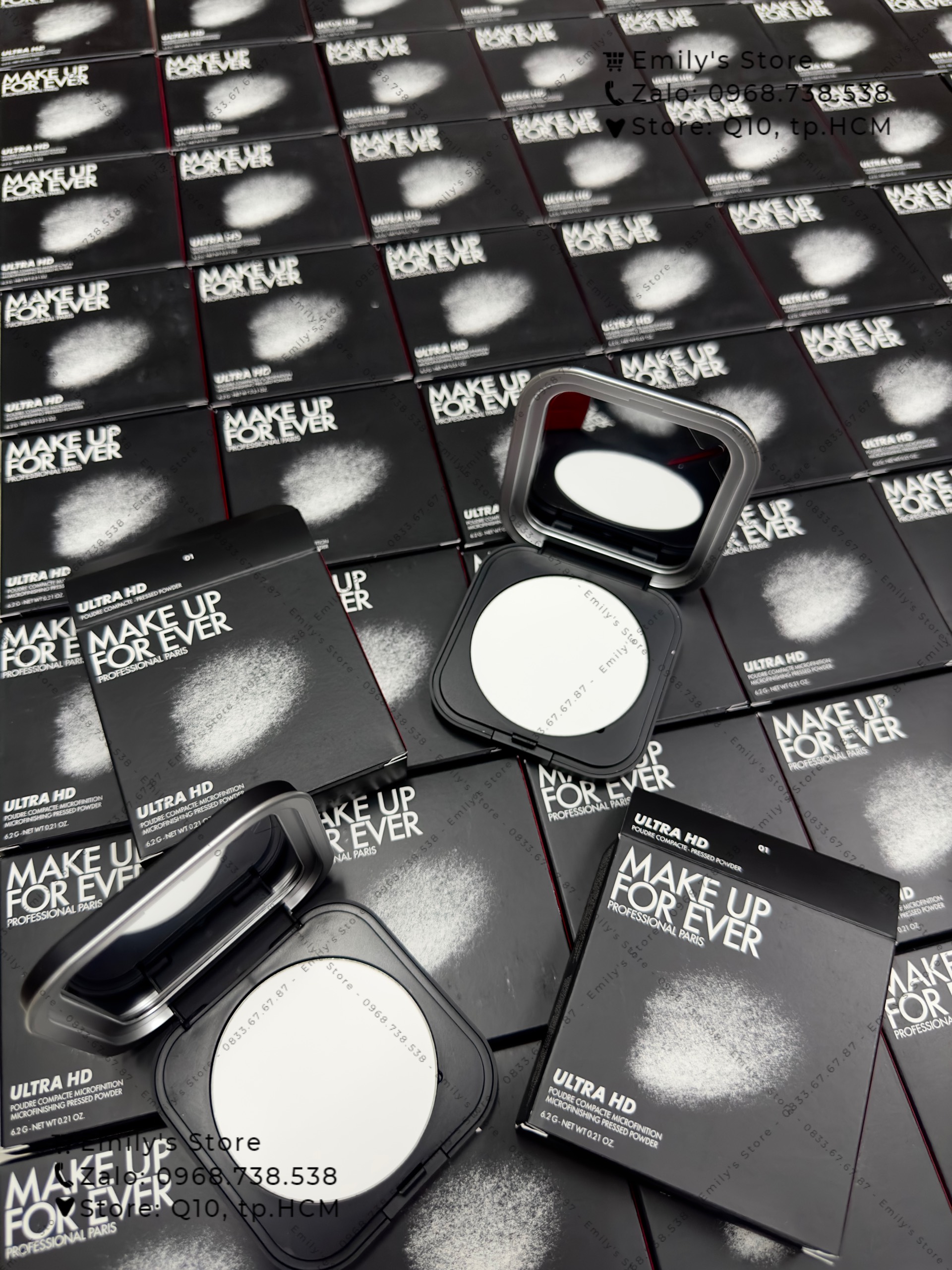 Phấn phủ dạng nén trong suốt Make Up For Ever Ultra HD Microfinishing Pressed Powder