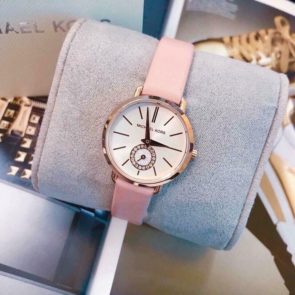 [HCM]ĐỒNG HỒ NỮ MICHAEL KORS PETITE PORTIA MK2735 - MÀU PINK - SIZE 32MM - FULLBOX