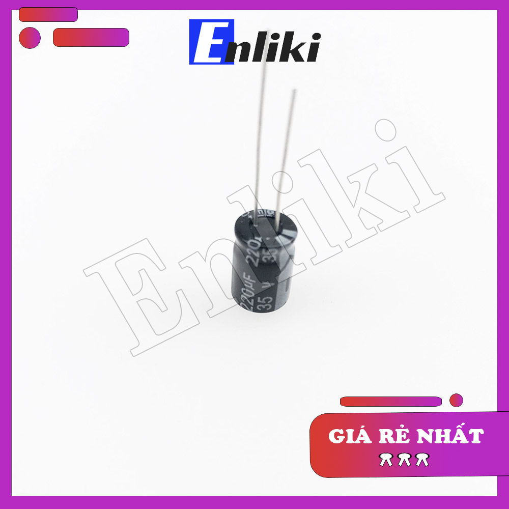 2 chiếc tụ 220uf 35v kích thước 8x12mm
