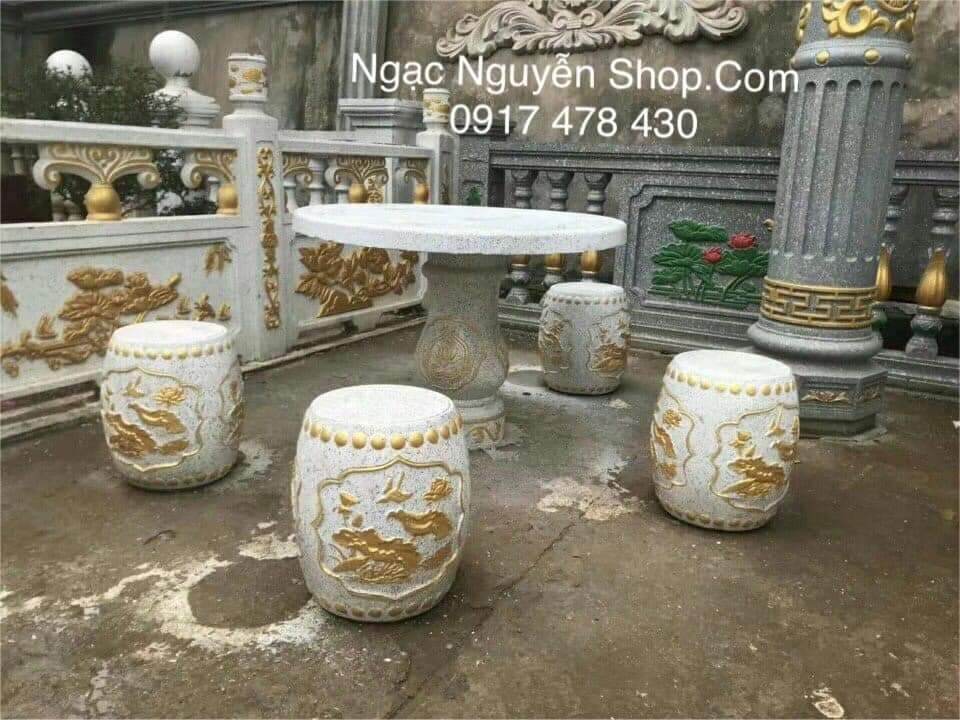 Khuôn bàn ghế sân vườn Bộ 1 khuôn bàn 1 khuôn ghế chất liệu abs hàng dày dặn