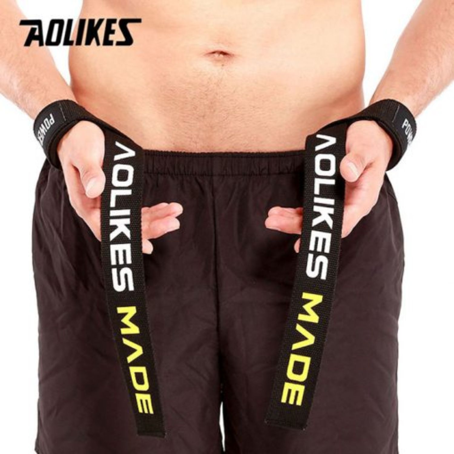 Dây kéo lưng aolike made a-7637 | quấn cổ tay hỗ trợ nâng tạ aolikes 1 đôi