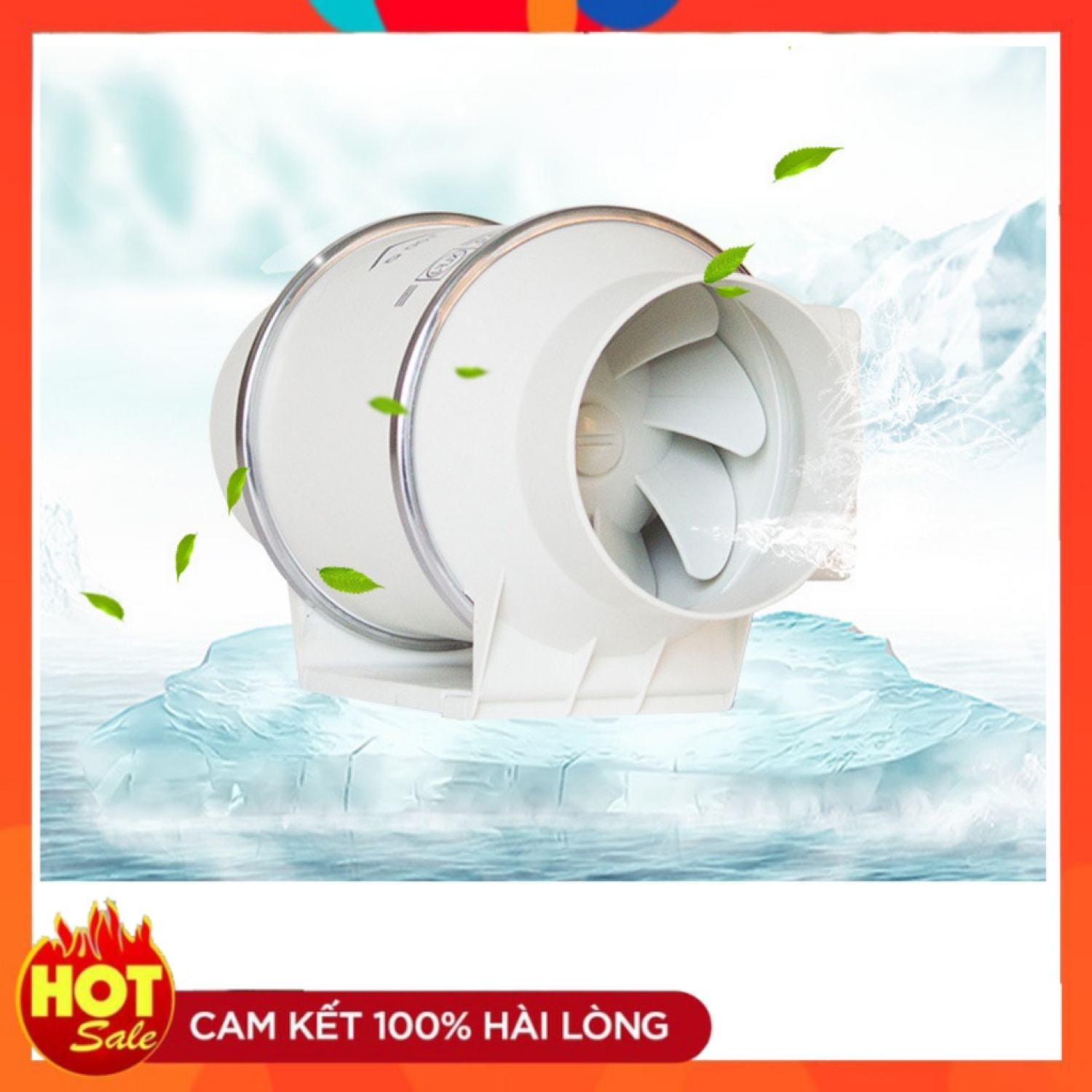 Quạt thông gió nối ống đường ống đồng trục, đường kính ống gió phi 100mm, 150mm, 200mm, 250mm, 300mm
