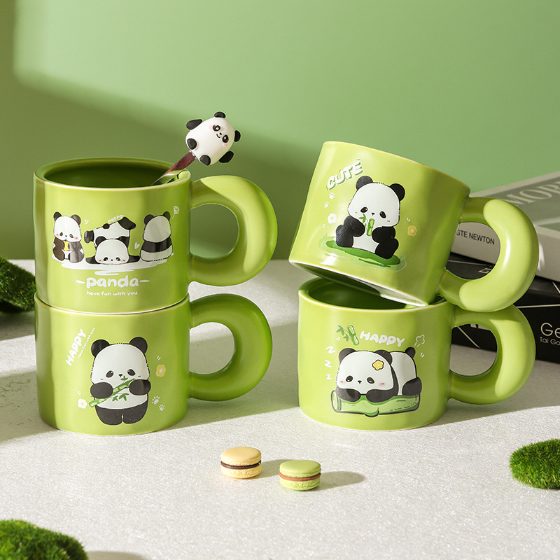 Cốc sứ ly sứ hình gấu trúc panda cực đáng yêu đựng nước, trà, cà phê