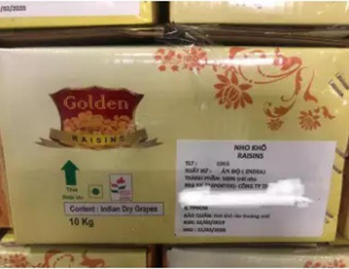 Nho vàng khô ấn 500g loại 1