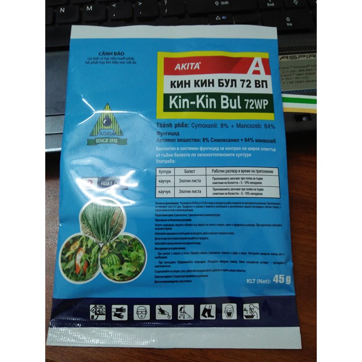 Kin kin bul 72WP 45gr, trừ thối nhũn cây trồng