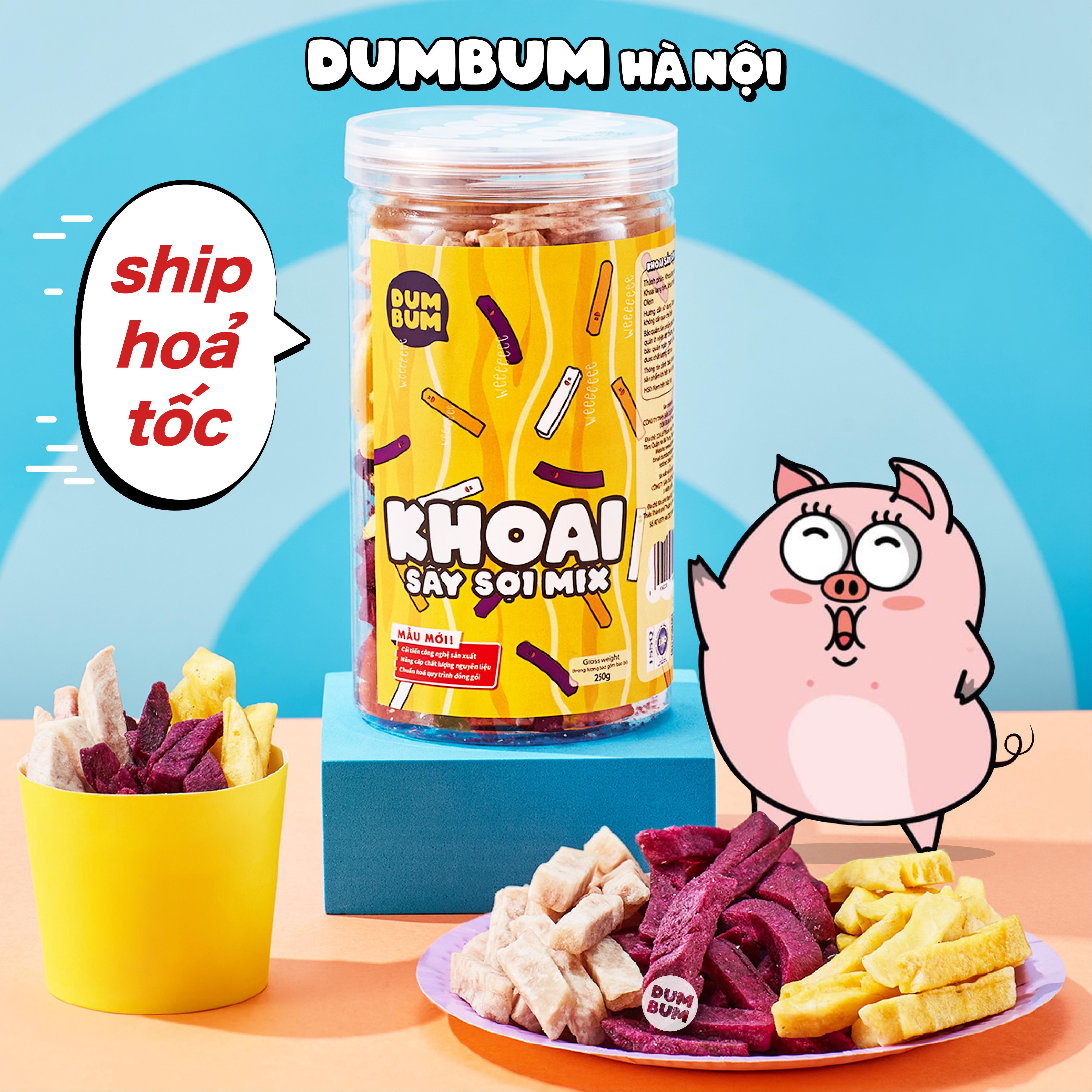 Khoai sấy mix 3 vị 250g DumBum đồ ăn vặt Hà Nội
