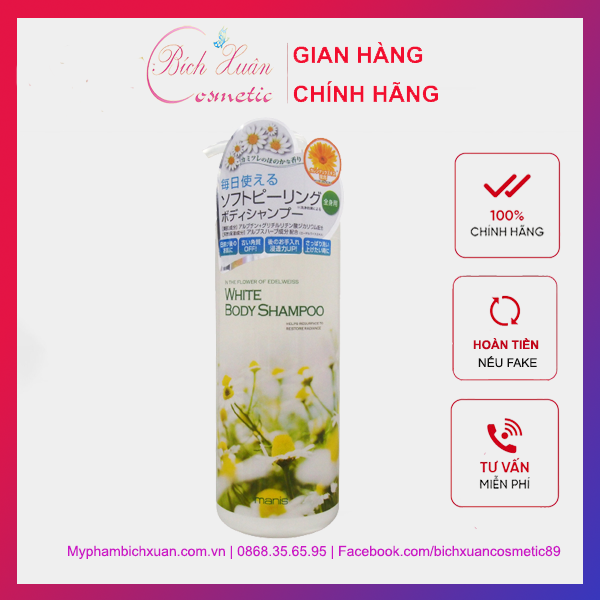 Sữa tắm trắng da toàn thân Manis White Body Shampoo 450ml