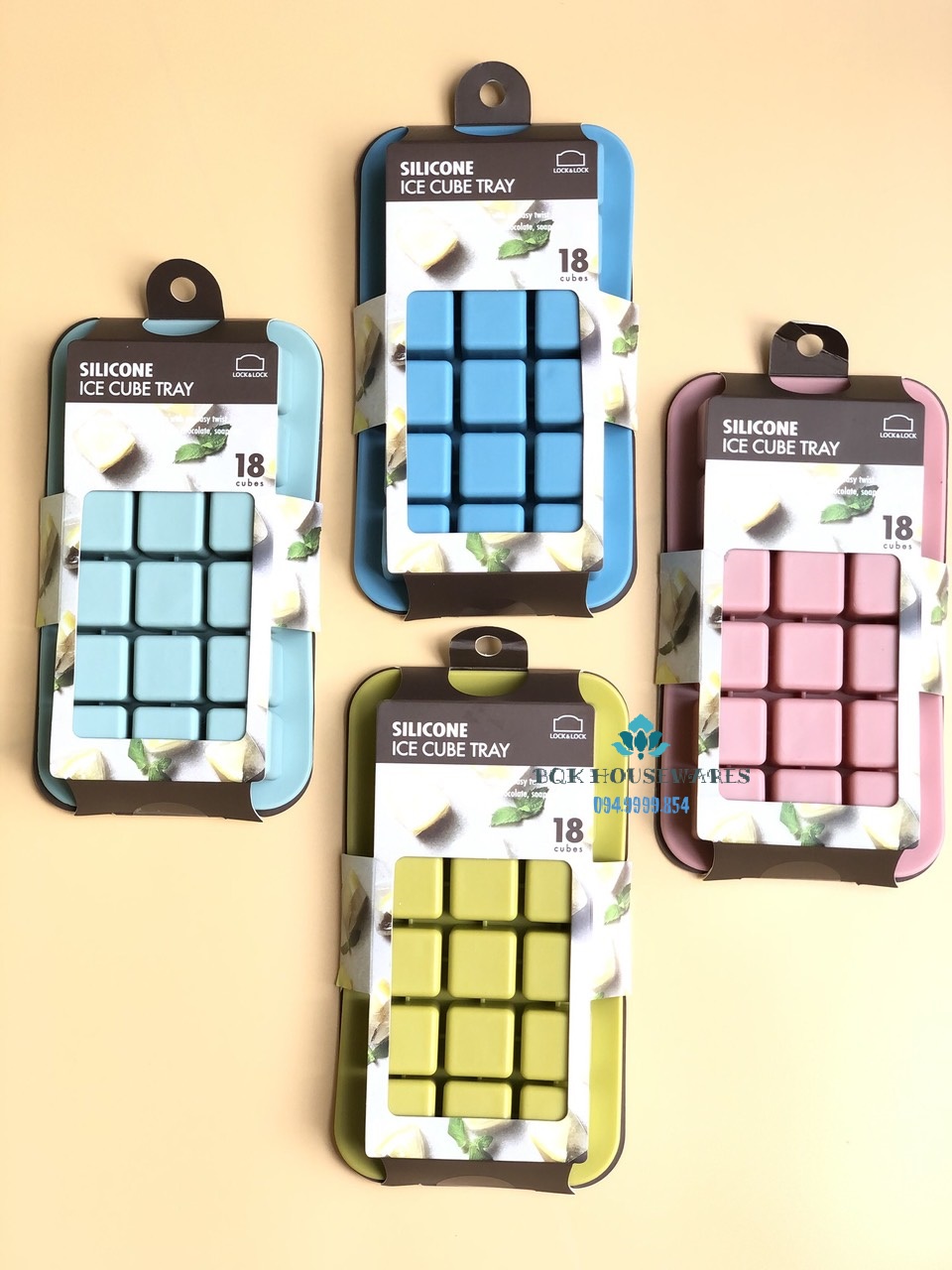 Khay làm đá lock&lock bằng silicone dễ dàng tách đá khỏi khuôn ckt202