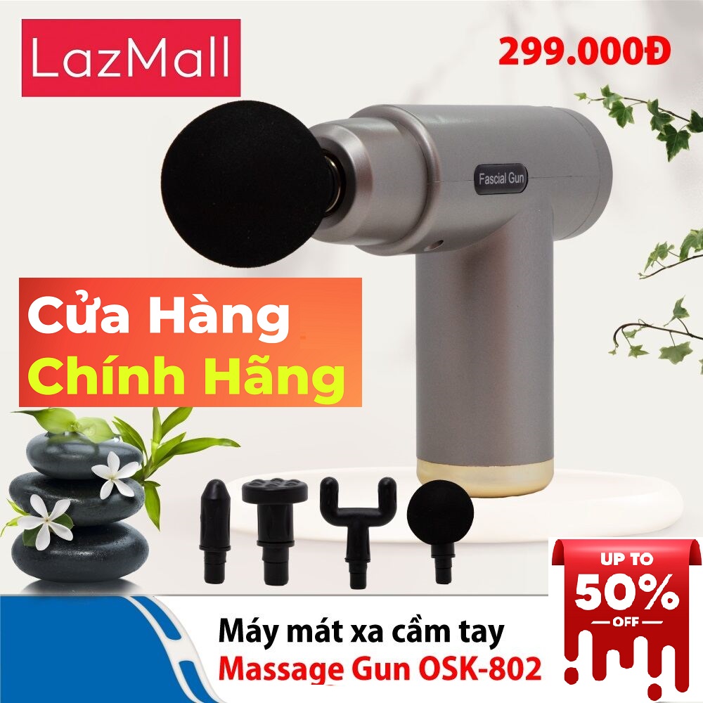 Xiaomi LazMall SALE SỨC KHOẺ VÀNG Massage Trị Liệu Máy Massage Chính Hãng Máy Mát Xa Trị Liệu Cầm Tay Không Dây Massage Gun OSK-802 Massage Thông Minh 6 Cấp Độ Hỗ Trợ Mát Xa Chuyên Sâu Giảm Đau Cơ Cứng Khớp
