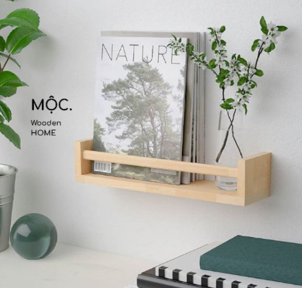 Kệ Gỗ Chữ U / Kệ Trang Trí Tường / Đựng Gia Vị Bếp -1 kệ