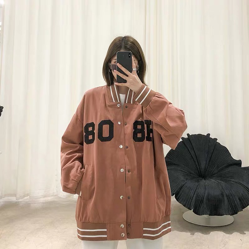 [HCM]Áo khoác hoodie nữ phong cách bomber sành điệu fom rộng phủ mông