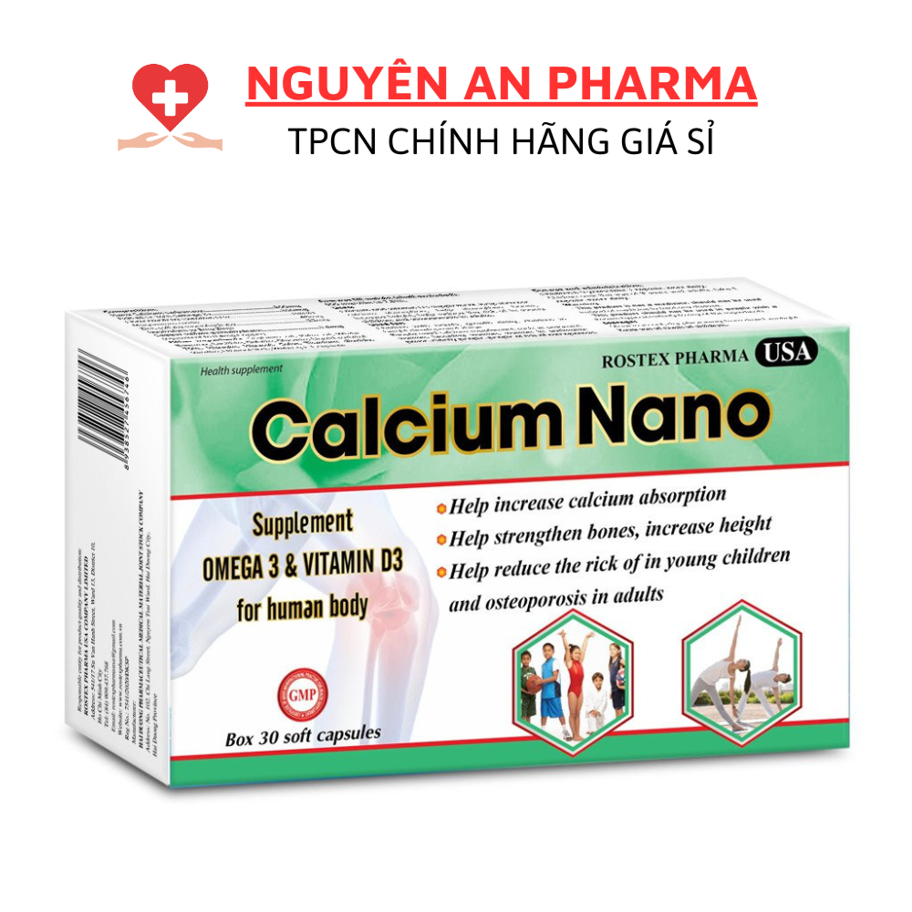 Viên uống CALCIUM NANO + D3 phát triển chiều cao, chắc khỏe xương