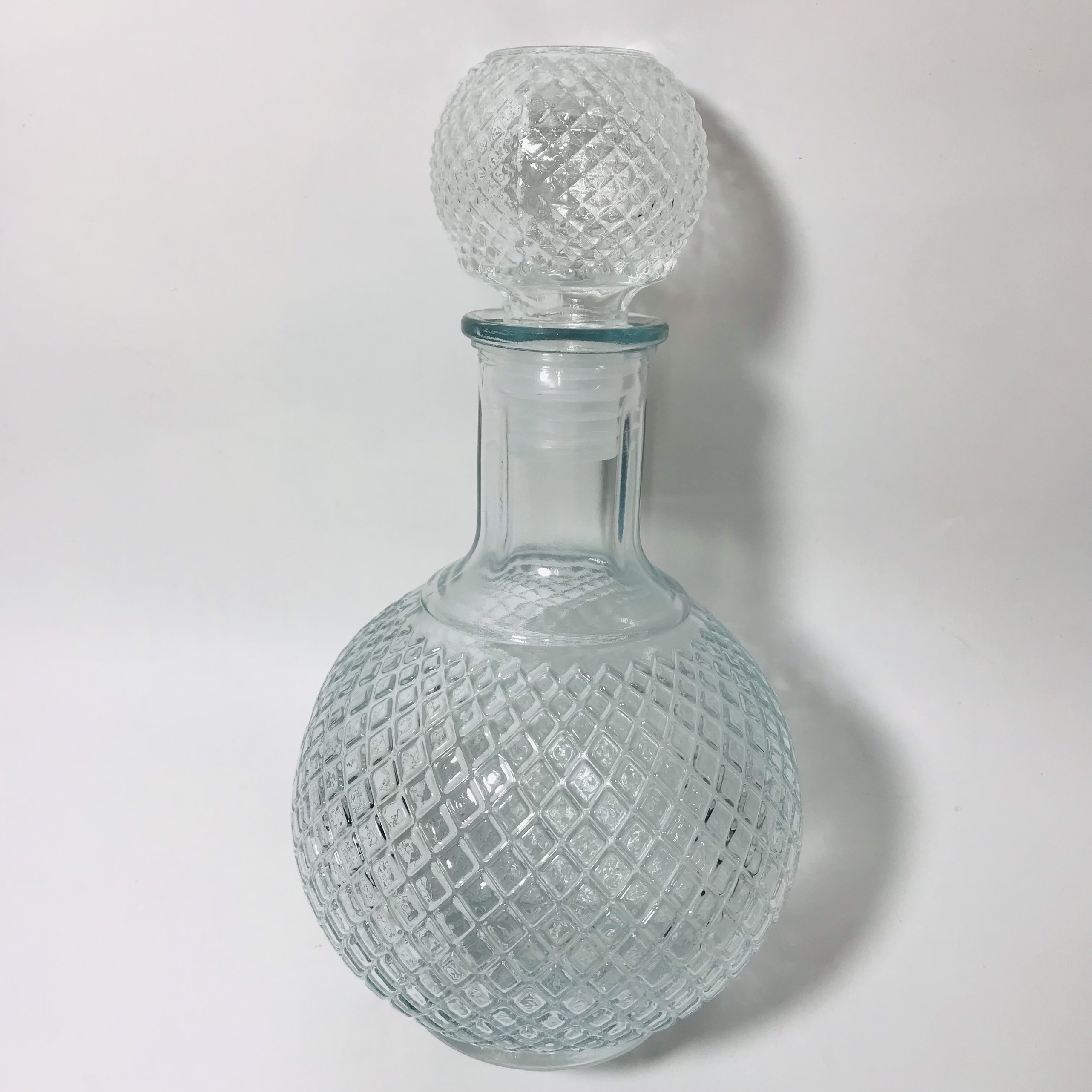 Bình thủy tinh tròn đựng rượu thiết kế họa tiết 750ml, 960ml