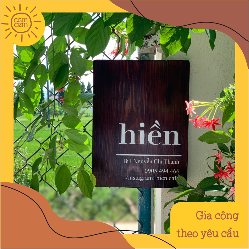 Biển số nhà gỗ phong cách vintage