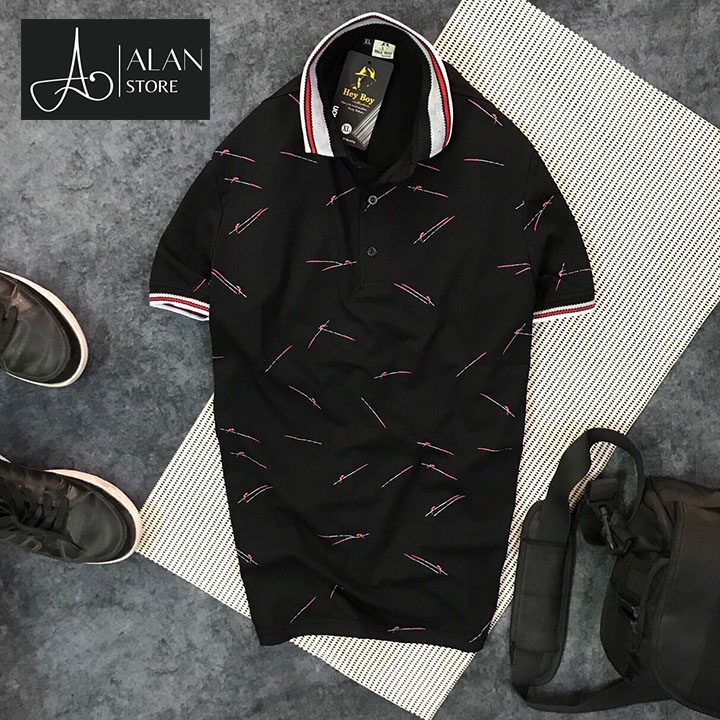 (Ảnh thật) Áo thun nam cổ bẻ, áo polo nam Hey Boy xược P0017 Alan Store
