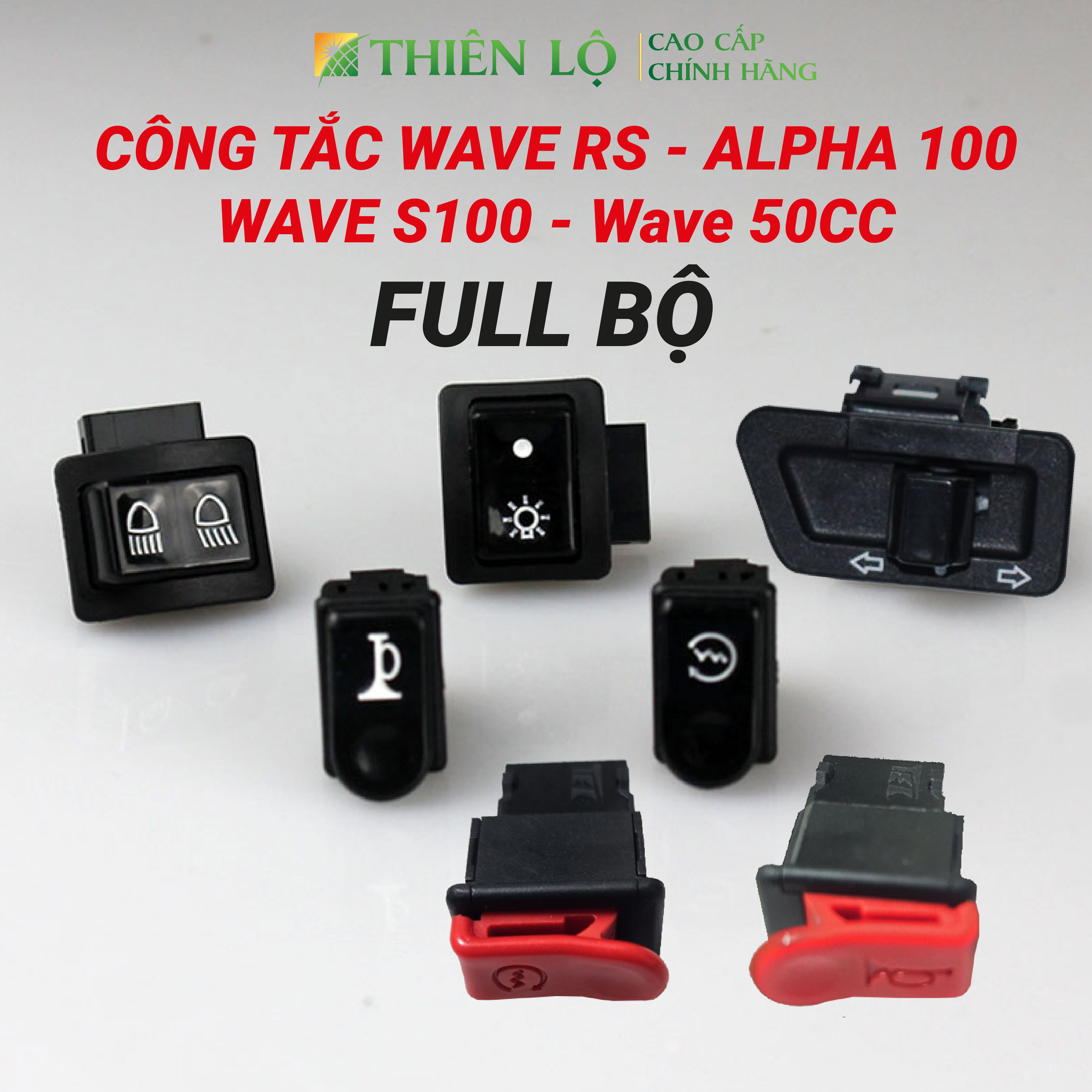  Bộ Nút Công Tắc Xe Wave RS Wave A 100 Wave S 100 Wave 50cc Hàng Cao Cấp của Thiên Lộ 