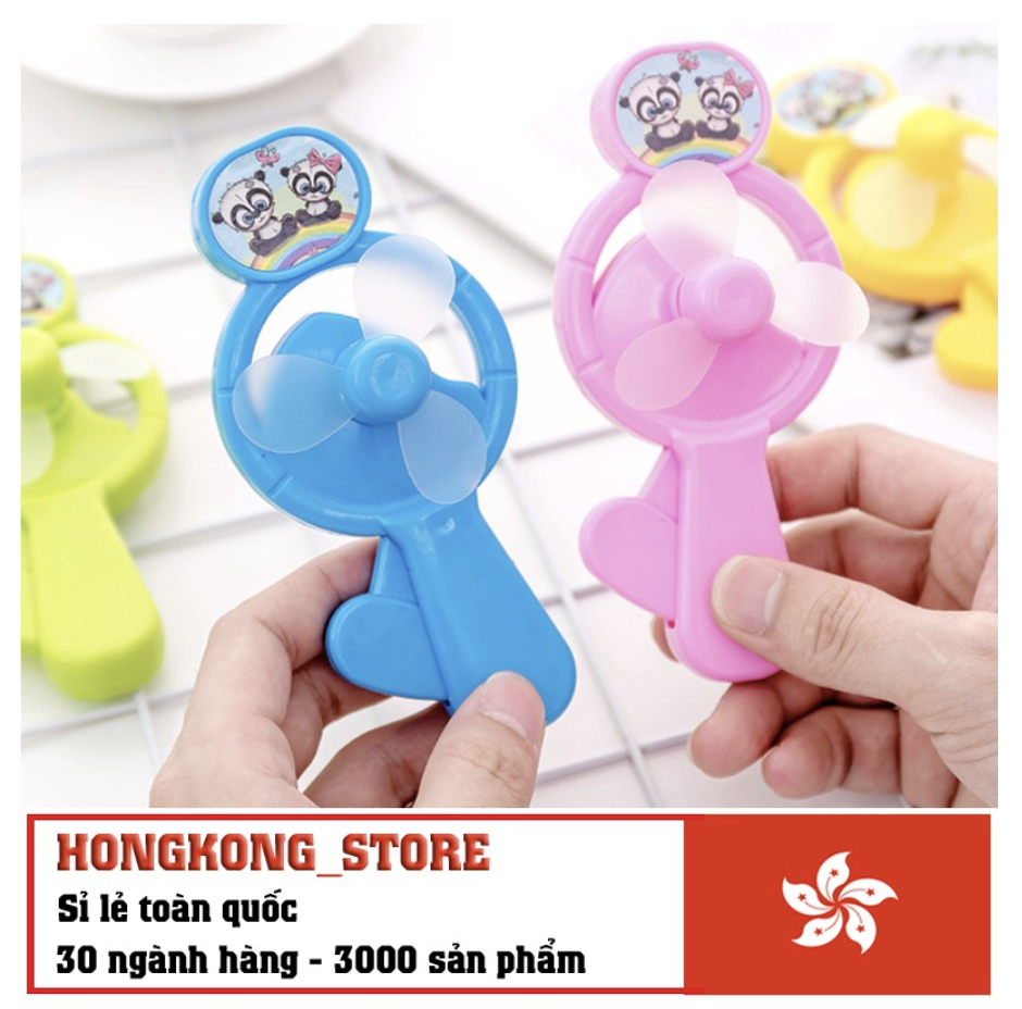 Quạt cầm tay mini cho bé - Quạt cầm tay chạy bằng cơ nhiều màu độc đáo