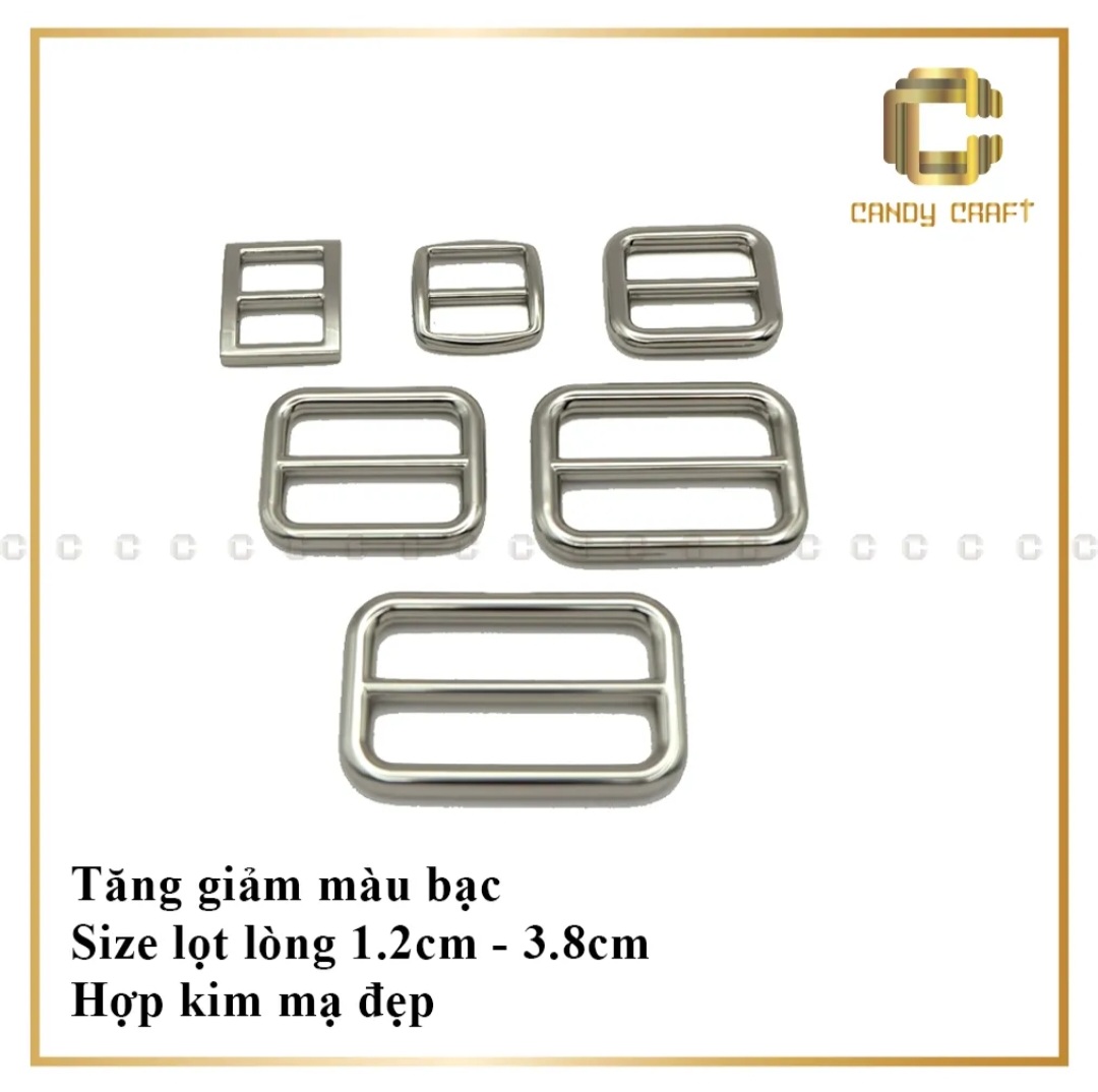 [HCM]Tăng giảm màu Bạc - phụ kiện làm túi xách - phụ kiện Candy Craft