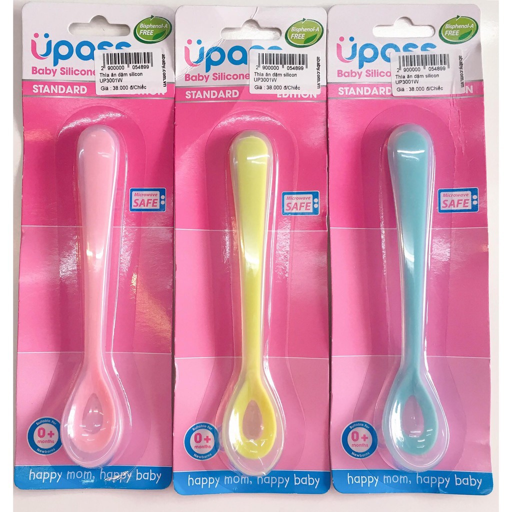 [THANH LÝ]Thìa Ăn Dặm Silicone Upass UP3001WX/ UP3001WL/ UP3001WH Cho Bé